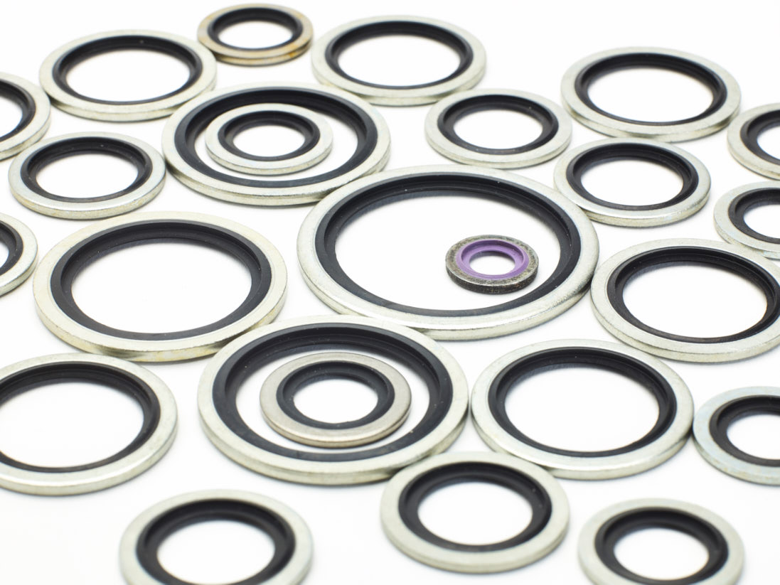 A selection of Bonded Seals in different sizes