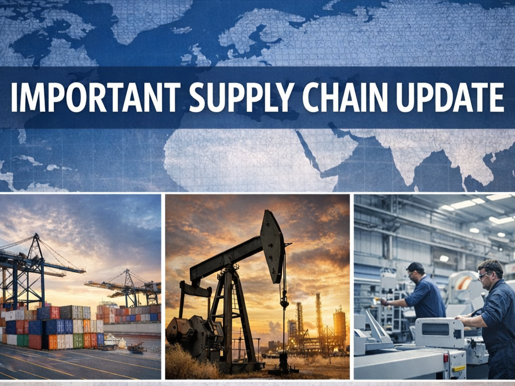 Important supply chain update 