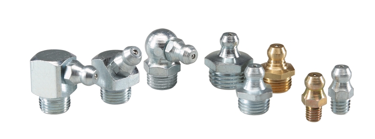 A range of different sized grease nipples